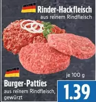 Rinder-Hackfleisch, Burger-Patties