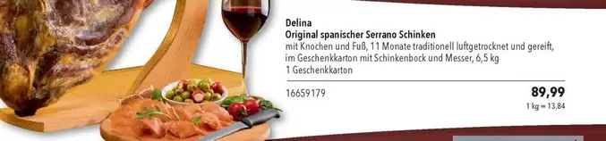 Original spanischer Serrano Schinken