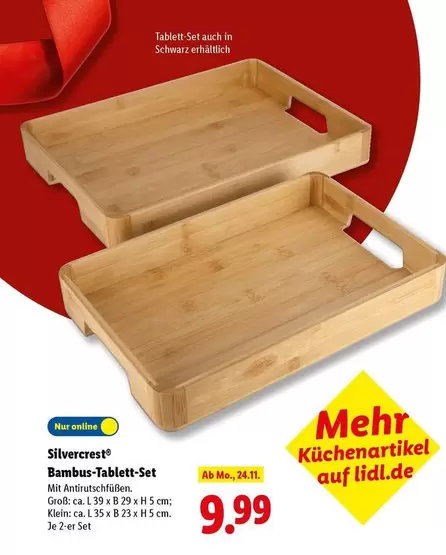 Bambus-Tablett-Set