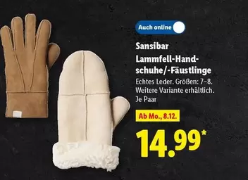 Lammfell-Hand-schuhe/-Fäustlinge