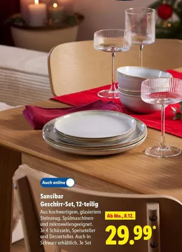 Geschirr-Set, 12-teilig