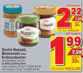 Nusspli, Belmandel oder Erdnussbutter