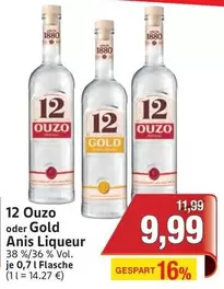 Gold - Ouzo oder  Anis Liqueur
