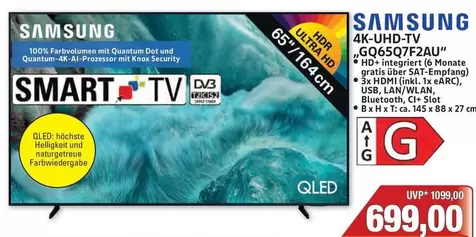 Samsung - 4K-UHD-TV „GQ65Q7F2AU"