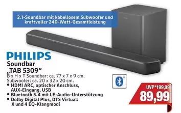 Philips - Soundbar „ТАВ 5309"