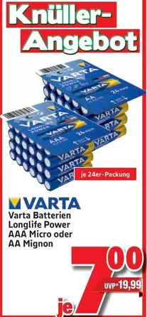 Varta - Batterien Longlife Power AAA Micro oder AA Mignon