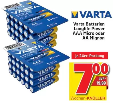 Varta - Batterien Longlife Power AAA Micro oder AA Mignon