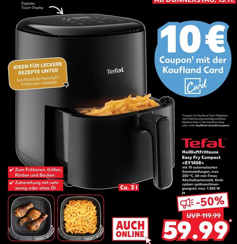 Tefal - Heilluftfritteuse Easy Fry Compact -EY1458