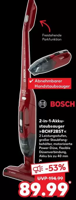 Bosch - 2-in-1-Akku-staubsauger BCHF2BST