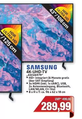 Samsung - 4K-UHD-TV 43CU6979"