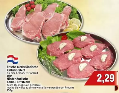 Kalbskotelett oder Kalbs-Huftsteaks