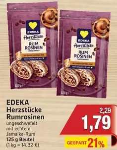 Herzstücke Rumrosinen