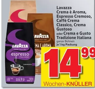 Lavazza - Crema è Aroma, Espresso Cremoso, Caffè Crema Classico, Crema Gustoso oder Crema e Gusto Tradizione Italiana