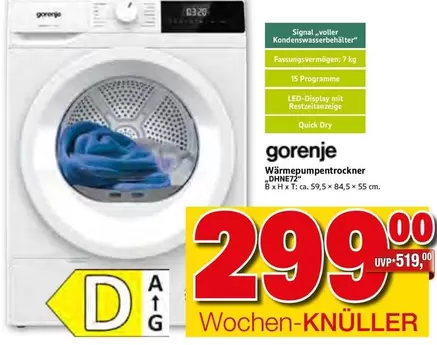 Wärmepumpentrockner DHNE72