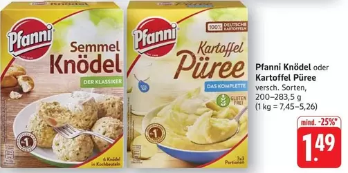 Knödel oder Kartoffel Püree