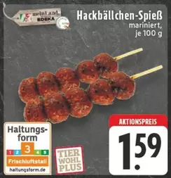 Hackbällchen-Spieß
