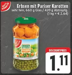 Erbsen mit Pariser Karotten