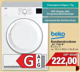 Beko - Kondenstrockner DC 7130 N
