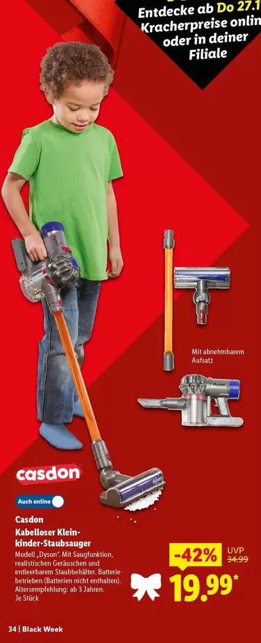 Dyson - Kabelloser Klein-Kinder-Staubsauger