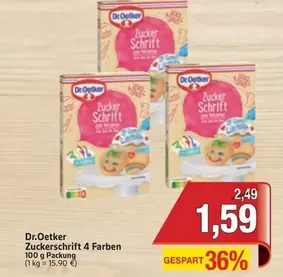 Dr Oetker - Zuckerschrift 4 Farben