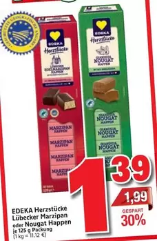 Herzstücke Lübecker Marzipan oder Nougat Happen