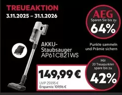 AEG - AKKU-Staubsauger AP61CB21WS