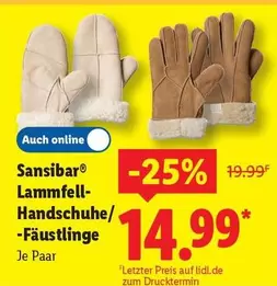 Lammfell-Handschuhe/ -Fäustlinge