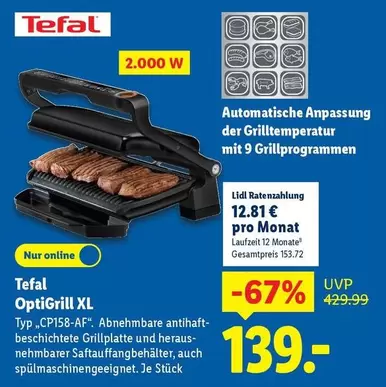 Tefal - OptiGrill XL
