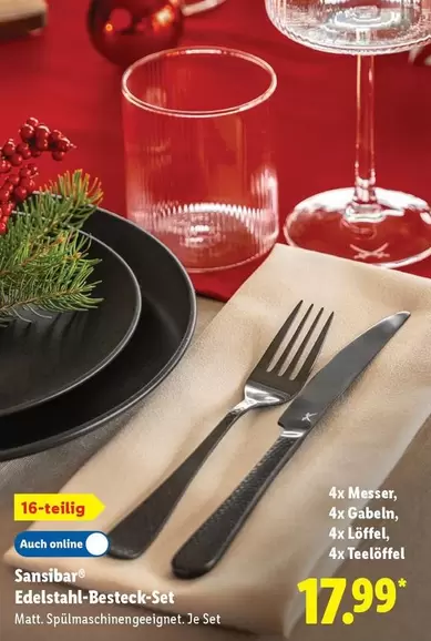 Edelstahl-Besteck-Set