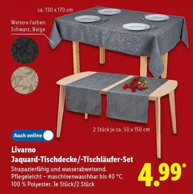 Jaquard-Tischdecke/-Tischläufer-Set