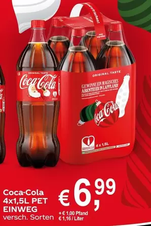 Coca Cola - 4x1,5L PET EINWEG