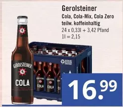 Gerolsteiner - Cola, Cola-Mix, Cola Zero