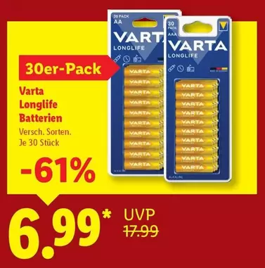 Varta - Longlife Batterien