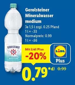 Gerolsteiner - Mineralwasser medium