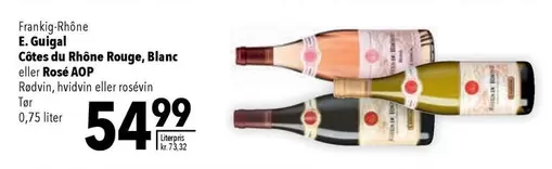 Côtes du Rhône Rouge, Blanc eller Rosé AOP