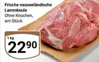Frische neuseeländische Lammkeule