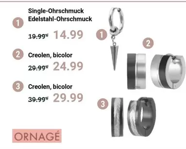 Single-Ohrschmuck Edelstahl-Ohrschmuck