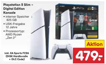 Playstation -  5 Slim - Digital Edition Konsole