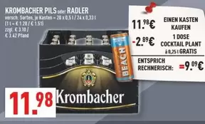 Krombacher - PILS oder RADLER