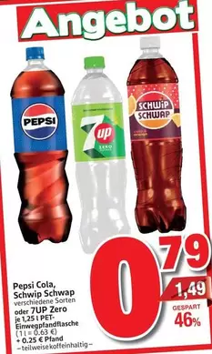 Pepsi - Cola, Schwip Schwap oder 7UP Zero