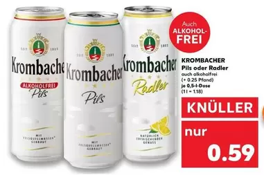 Krombacher - Pils oder Radler