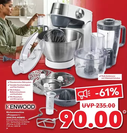 Kenwood - Küchenmaschine Prospero+ (KHC294.H0WH)