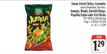 Chitos, Cornados, Jumpys, Ringli, Zwiebli Ringe, Paprika Ecken oder Frit-Sticks