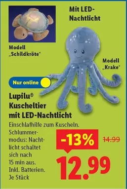 Kuscheltier mit LED-Nachtlicht