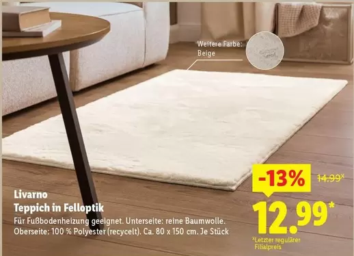 Teppich in Felloptik