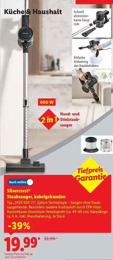 Hand - Staubsauger, kabelgebunden