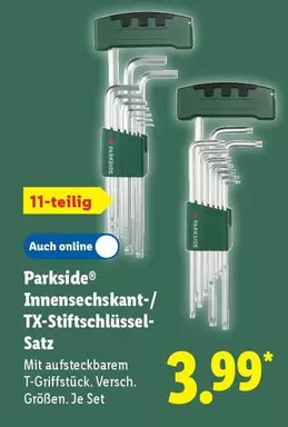 Innensechskant-/TX-Stiftschlüssel-Satz