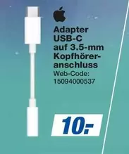 Apple - Adapter USB-C auf 3.5-mm Kopfhörer-anschluss