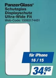 Schutzglas Displayschutz Ultra-Wide Fit