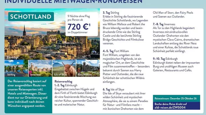 Harry Potter - MIETWAGEN-RUNDREISEN